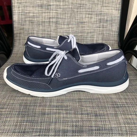 Clarks Men's Marus Edge Boat Shoes Navy Cloud-comfort collection size 13