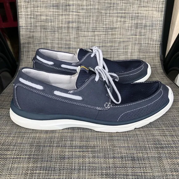 Clarks Men's Marus Edge Boat Shoes Navy Cloud-comfort collection size 13
