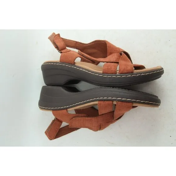 Clarks Merliah Echo Slip On Slingback Wedge Sandals Women's Sz 8 Shoes