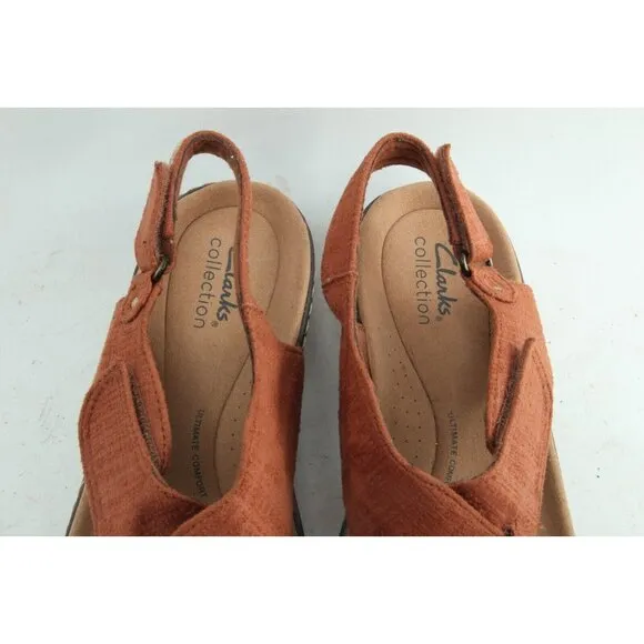 Clarks Merliah Echo Slip On Slingback Wedge Sandals Women's Sz 8 Shoes