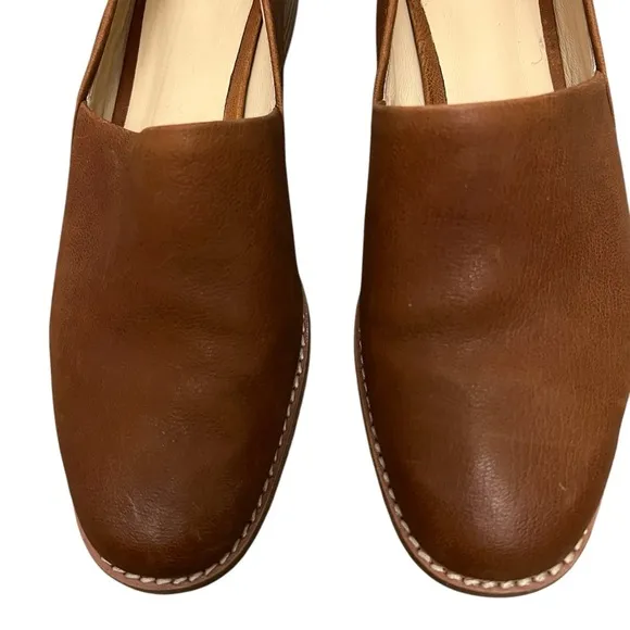Clarks Pure Easy Cognac Tan Brown Leather Slip On Loafers 👞 Shoes 8.5