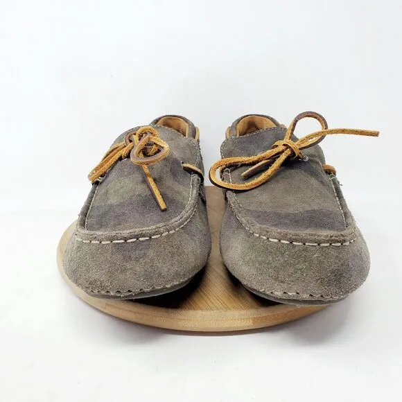 Clarks Shoes Mens 11 Loafer Moccasin Camo Suede Slipper Boat Comfort Driving