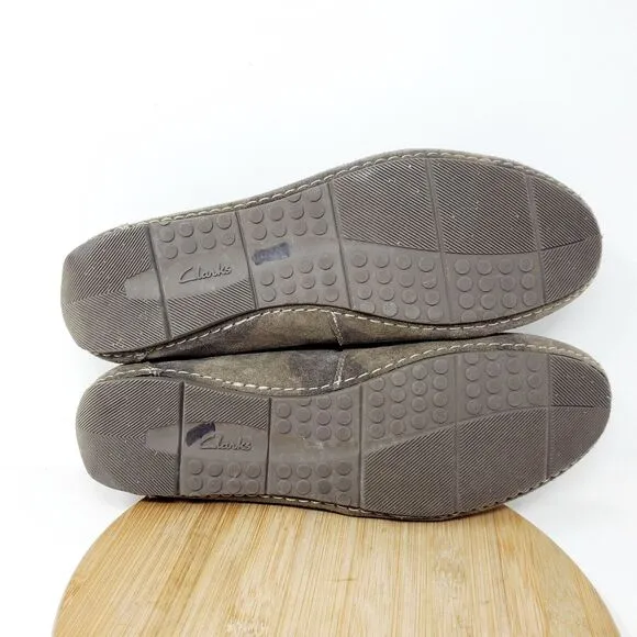 Clarks Shoes Mens 11 Loafer Moccasin Camo Suede Slipper Boat Comfort Driving