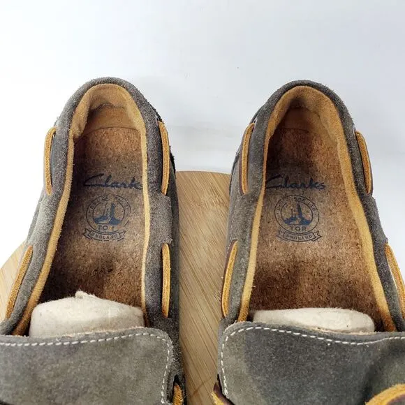 Clarks Shoes Mens 11 Loafer Moccasin Camo Suede Slipper Boat Comfort Driving