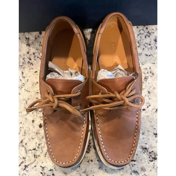 Clubroom Mens Brown Comfort Elliot Round Toe Lace-Up Boat Shoes
