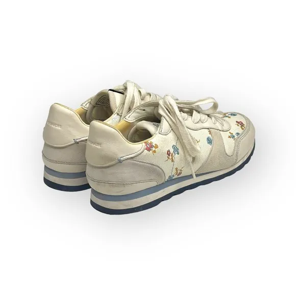 Coach ✽ C142 Runner Running Shoes Sneakers ✽ Chalk Tossed Rose Print ✽ 8.5M ✽