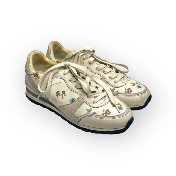 Coach ✽ C142 Runner Running Shoes Sneakers ✽ Chalk Tossed Rose Print ✽ 8.5M ✽