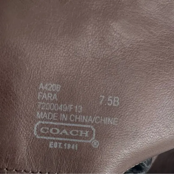 COACH Fara Chestnut Suede/Matte Calf Boots, EUC