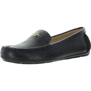 Coach Womens Marley Leather Black Faux Leather Slip On Loafers Shoes New