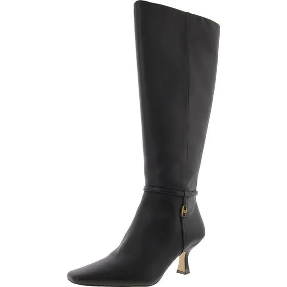 Coach Womens Raquel Black Zipper Knee-High Boots Used