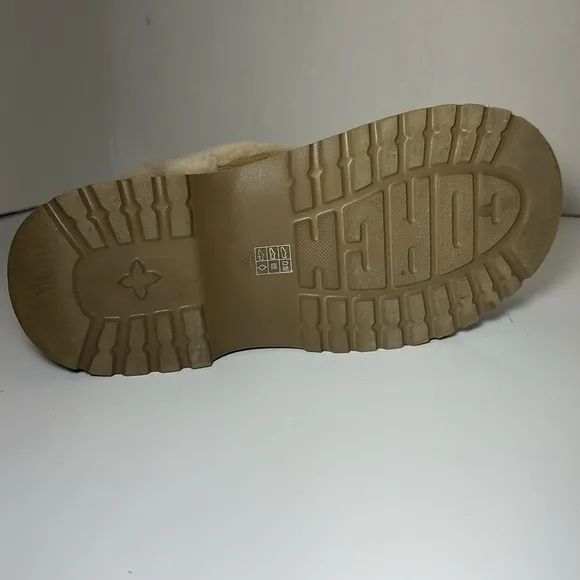 Coach Women's Tan Platform Ankle Boots