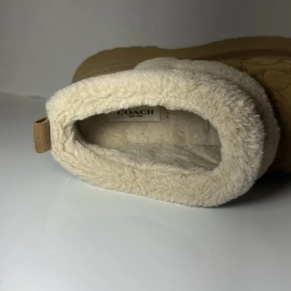 Coach Women's Tan Platform Ankle Boots