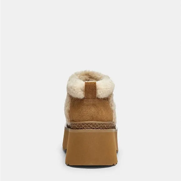 Coach Women's Tan Platform Ankle Boots