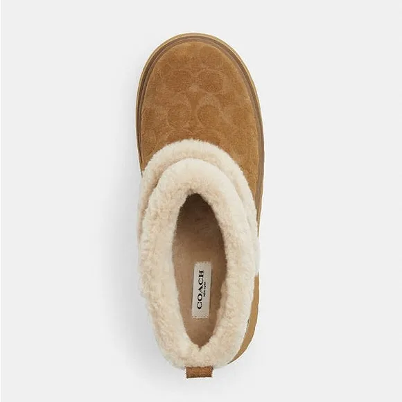 Coach Women's Tan Platform Ankle Boots
