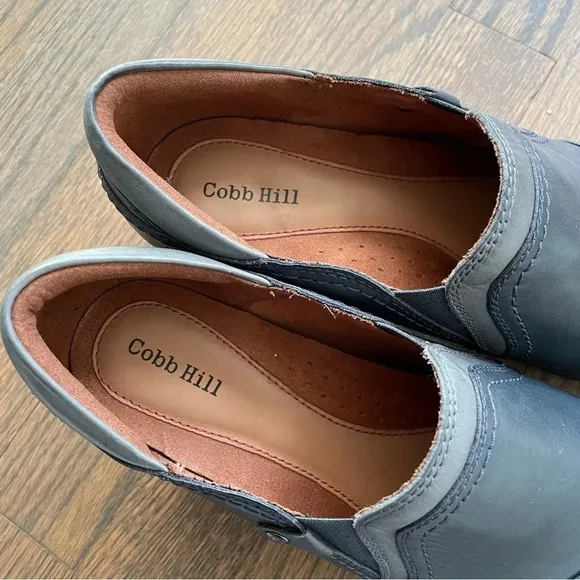 Cobb Hill Women’s LAUREL SLIP-ON Blue Leather shoes size