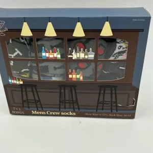 Cocktails Mens Crew Socks On Holidays I Drink Socks Gift Box Set of 8