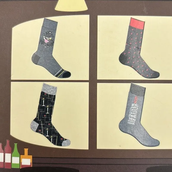 Cocktails Mens Crew Socks On Holidays I Drink Socks Gift Box Set of 8