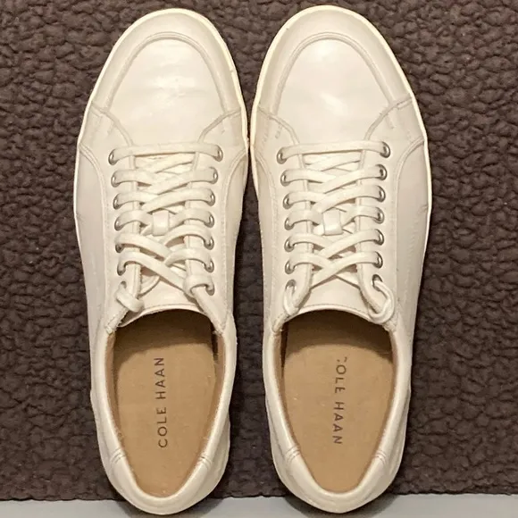Cole Haan Air Mens Quincy port Cream Leather Casual Oxford Shoes Size US 7.5