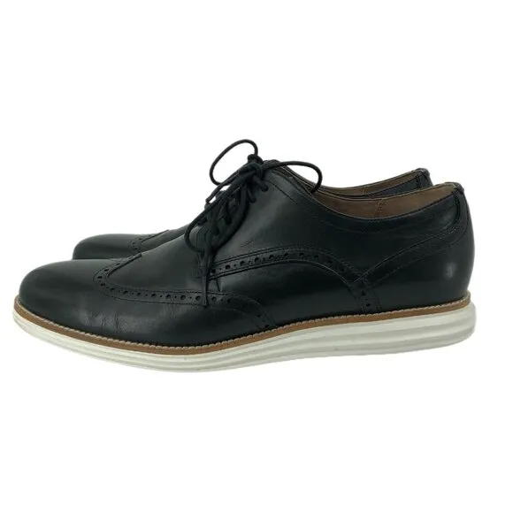Cole Haan Black Leather Oxford Loafers | Breathable Comfort