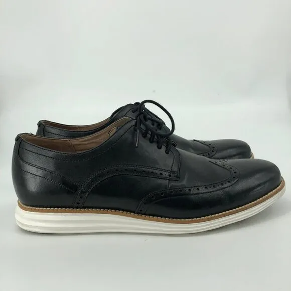 Cole Haan Black Leather Oxford Loafers | Breathable Comfort