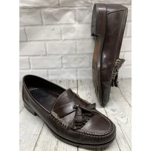 Cole Haan Brown Leather Kilt Tassel Slip On Loafers Shoes 126G5 Men's 10.5M