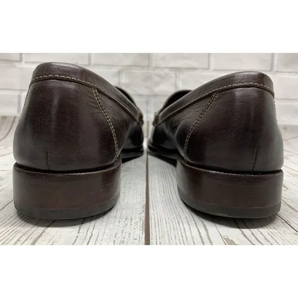 Cole Haan Brown Leather Kilt Tassel Slip On Loafers Shoes 126G5 Men's 10.5M