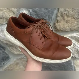Cole Haan Grand OS Mens Brown Leather Oxford Shoe Sz 11.5 Plain Toe Comfort Golf