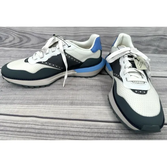 COLE HAAN GRANDPRO ASHLAND  GOLF SHOES  Men's Size 7.5 M  WHITE / BLUE   NEW!!
