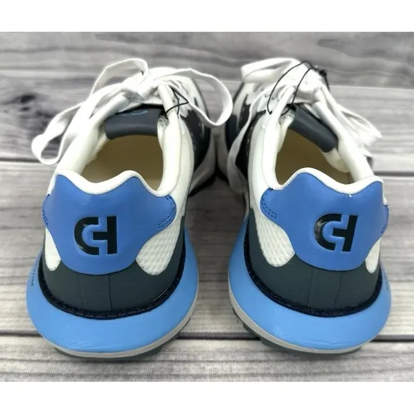 COLE HAAN GRANDPRO ASHLAND  GOLF SHOES  Men's Size 7.5 M  WHITE / BLUE   NEW!!