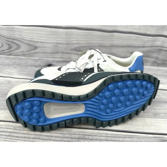 COLE HAAN GRANDPRO ASHLAND  GOLF SHOES  Men's Size 7.5 M  WHITE / BLUE   NEW!!
