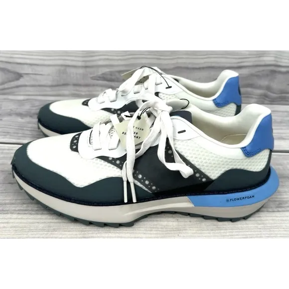 COLE HAAN GRANDPRO ASHLAND  GOLF SHOES  Men's Size 7.5 M  WHITE / BLUE   NEW!!