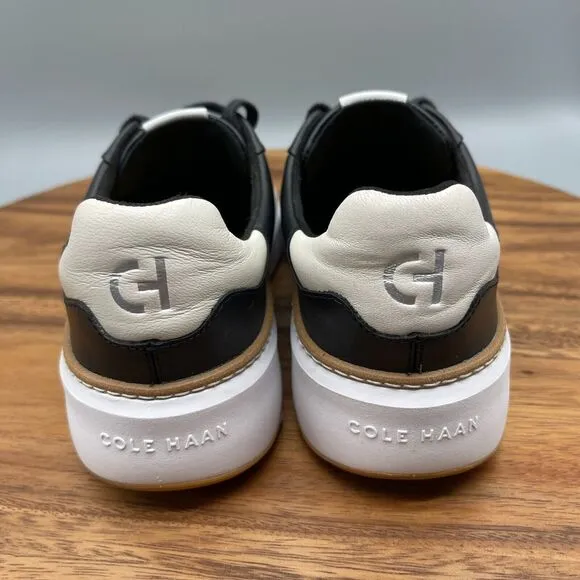 Cole Haan GrandPro Topspin Womens Size 7 B Black Leather Comfort Sneakers Light