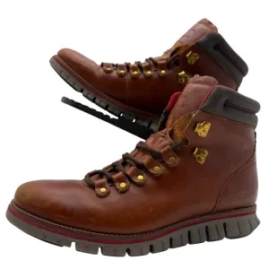 Cole Haan Mens 7.5 Zerogrand Hiker Boots Leather Ankle Hiking Shoes C33471