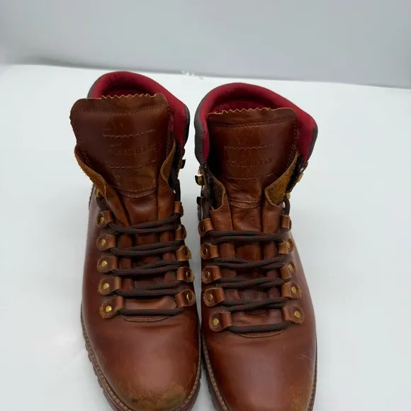 Cole Haan Mens 7.5 Zerogrand Hiker Boots Leather Ankle Hiking Shoes C33471