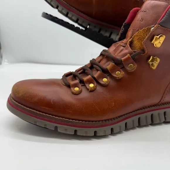 Cole Haan Mens 7.5 Zerogrand Hiker Boots Leather Ankle Hiking Shoes C33471
