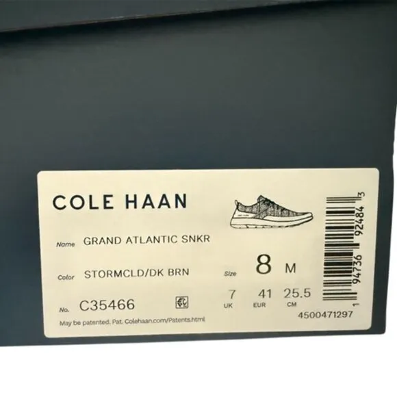 Cole Haan Mens Gray Mesh Brown Suede Zero Grand Atlantic Sneakers Sz 8 NEW