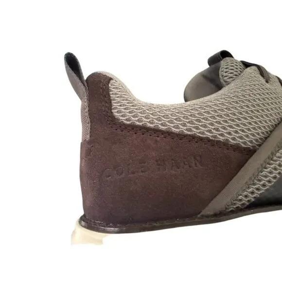 Cole Haan Mens Gray Mesh Brown Suede Zero Grand Atlantic Sneakers Sz 8 NEW