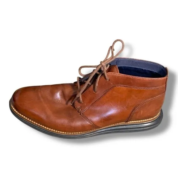Cole Haan Men’s Original Grand Chukka Boots Brown Leather 8.5W Lace Up Classic