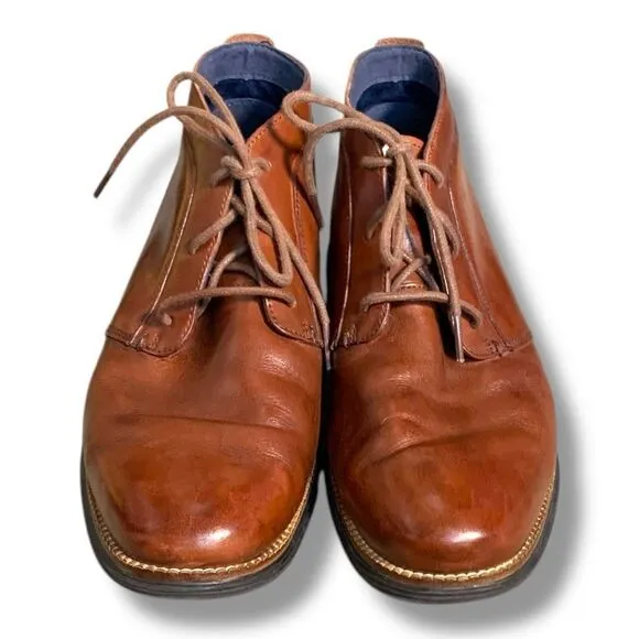 Cole Haan Men’s Original Grand Chukka Boots Brown Leather 8.5W Lace Up Classic
