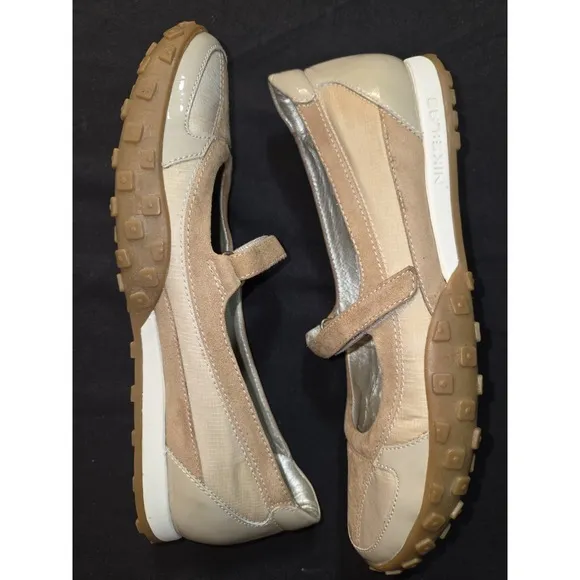 Cole Haan NikeLab Phebes Mary Jane Shoe Womens Size 8B Khaki Tan Sport Flats
