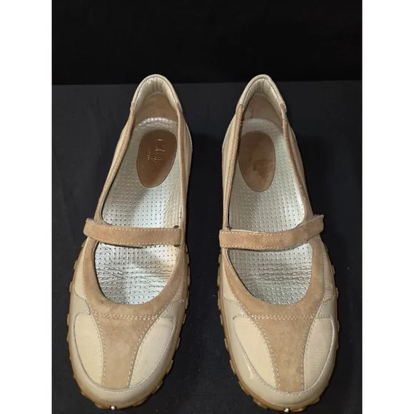 Cole Haan NikeLab Phebes Mary Jane Shoe Womens Size 8B Khaki Tan Sport Flats