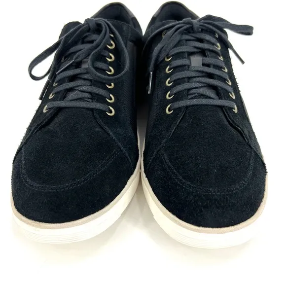 Cole Haan Quincy Sport Oxford II Suede Textile Sneaker Shoes SZ 12 Black