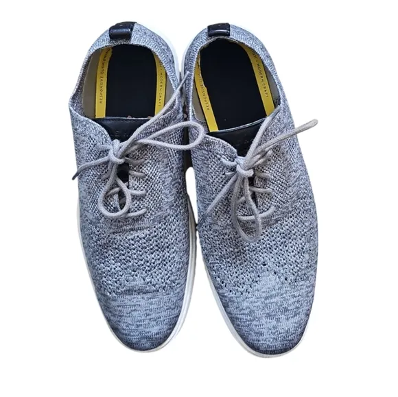 Cole Haan Stitchlite Oxford Lace Up Tennis Shoes Sneakers Grey Sz 10