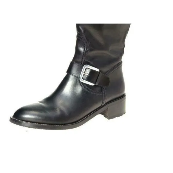 COLE HAAN tall HIGH BOOTS faux leather harness 7.5