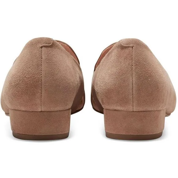Cole Haan Womens Viola Skimmer Taupe Faux Suede Pointed Toe Loafers Shoes NWOB