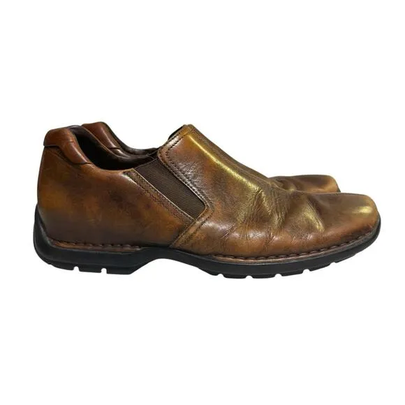 Cole Haan Zeno Leather Split Toe Slip On Shoes Brown Men’s Size 11M