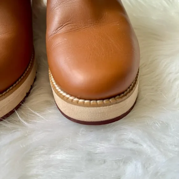 Cole Haan ZEROGRAND City Wedge Waterproof Chelsea British Tan Boots Size 7