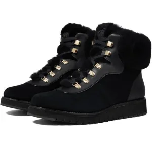 Cole Haan ZEROGRAND Explore Upstate Shearling Hiking Boot 6 Black Waterproof NEW