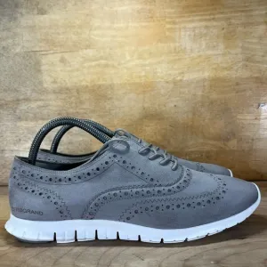 Cole Haan ZeroGrand SUEDE Womens Size 10B Wingtip Oxford Comfort Shoes Gray