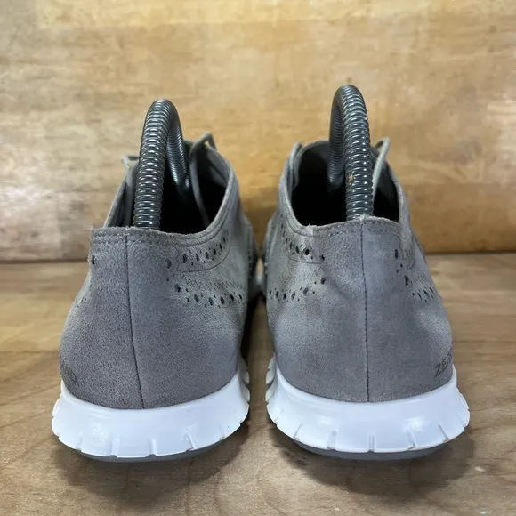 Cole Haan ZeroGrand SUEDE Womens Size 10B Wingtip Oxford Comfort Shoes Gray